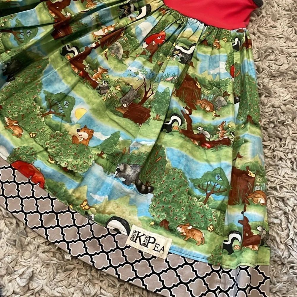 K Pea Forest Friends Dress, Size 6